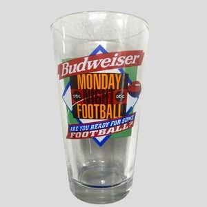 Vintage Budweiser Monday Night Football Beer Glass